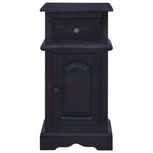 vidaXL Bedside Table Light Black Coffee Solid Mahogany Wood