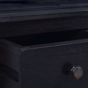 vidaXL Bedside Table Light Black Coffee Solid Mahogany Wood