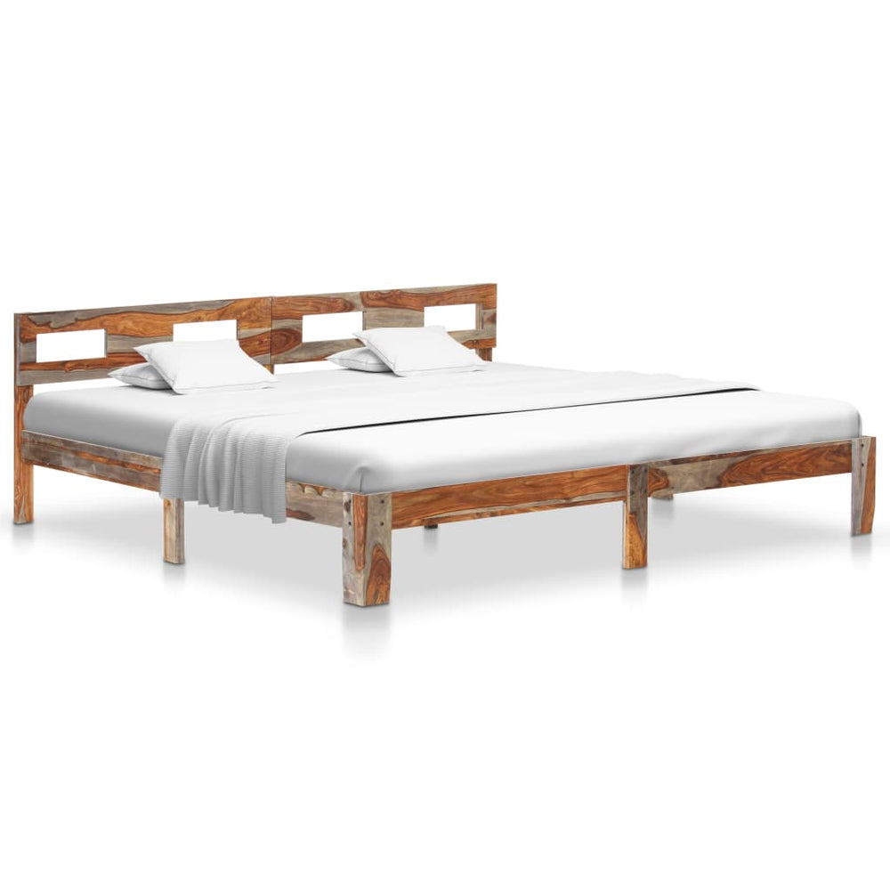 vidaXL Solid Wood Bed Frame without Mattress 200x200 cm