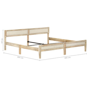 vidaXL Solid Mango Wood Bed 200 cm
