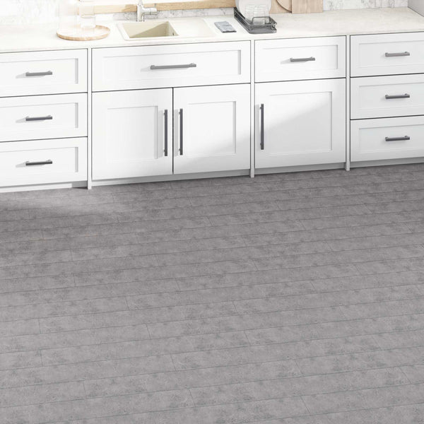 vidaXL Flooring Planks 36 pcs Cement Brown 5.02 m² PVC