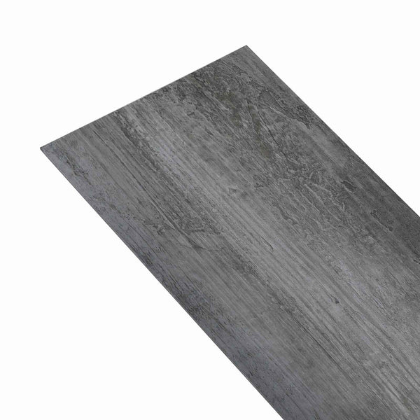 vidaXL Flooring Planks 36 pcs Glossy Grey 5.02 m² PVC