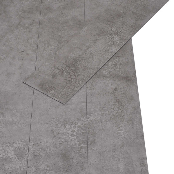 Betongraue PVC Bodenplanken, 36 Stk. 5,02 m²