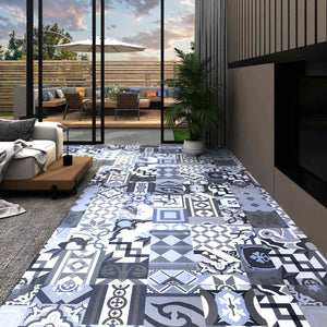 Selbstklebende PVC Bodenplanken, Buntes Muster, 5.11 m²
