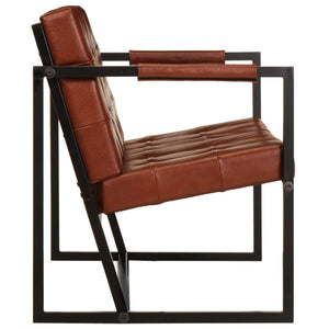 vidaXL 2-Seater Sofa Brown Real Goat Leather
