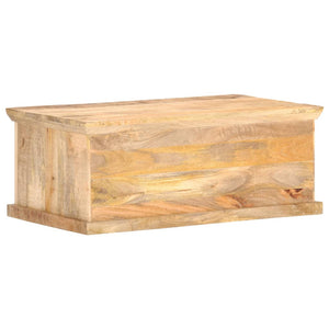 vidaXL Coffee Table 90x50x35 cm Solid Mango Wood and Natural Woven Cane