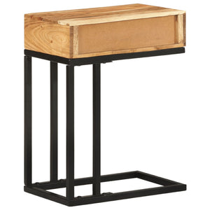 vidaXL U-Shaped Side Table 45x30x61 cm Solid Acacia Wood