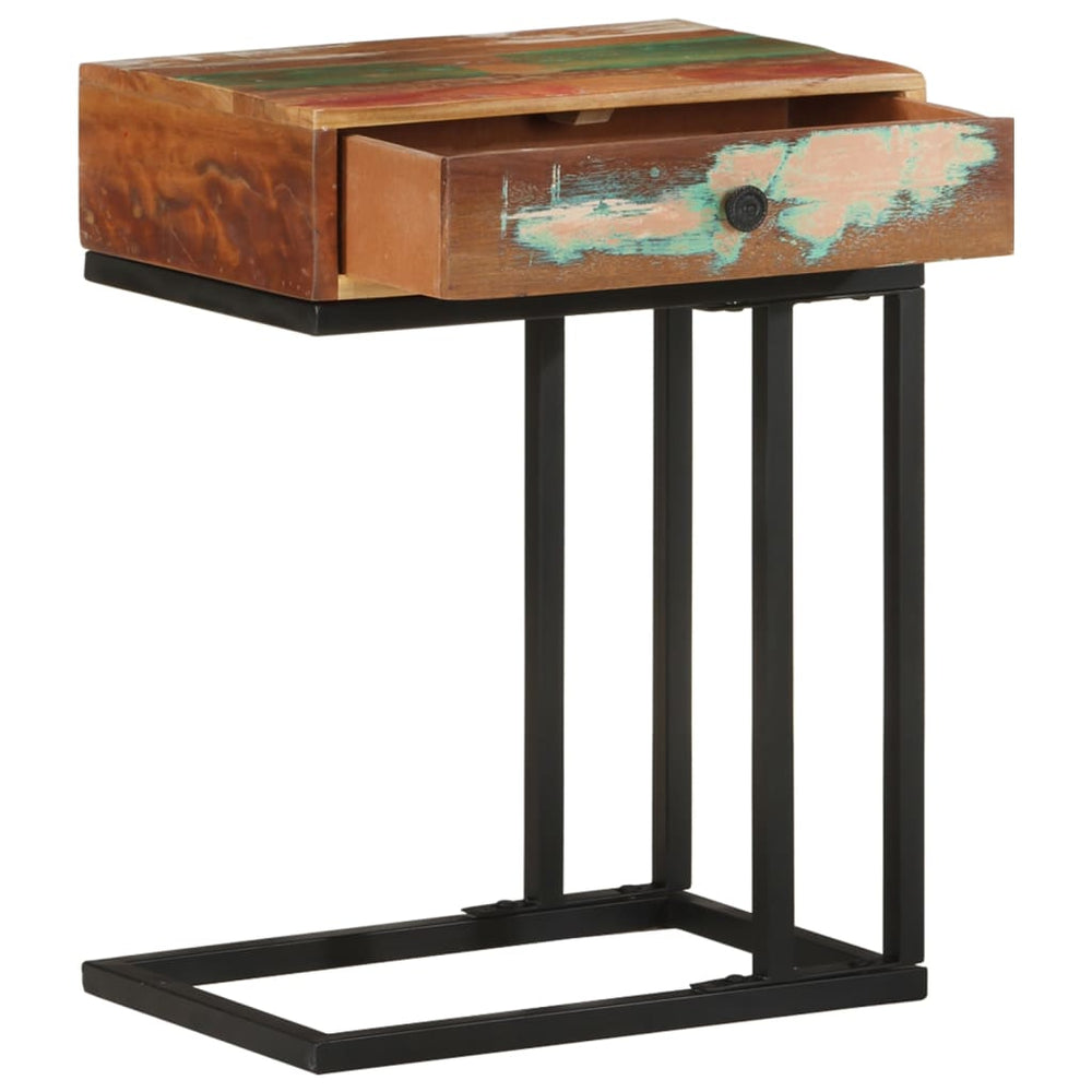 vidaXL U-Shaped Side Table 45x30x61 cm Recycled Solid Wood