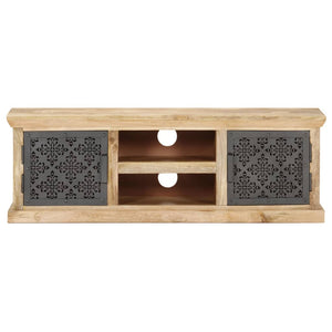 vidaXL TV Cabinet with Steel Doors 120x30x40 cm Solid Mango Wood