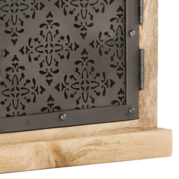 vidaXL TV Cabinet with Steel Doors 120x30x40 cm Solid Mango Wood