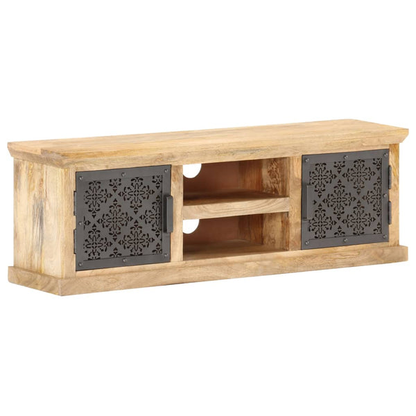 vidaXL TV Cabinet with Steel Doors 120x30x40 cm Solid Mango Wood