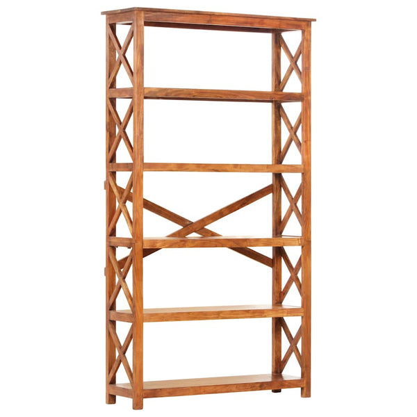 vidaXL Bookcase 100x30x180 cm Solid Wood with Honey Finish