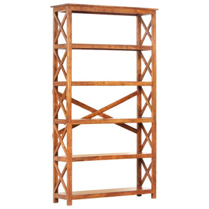 vidaXL Bookcase 100x30x180 cm Solid Wood with Honey Finish