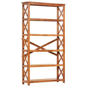 vidaXL Bookcase 100x30x180 cm Solid Wood with Honey Finish
