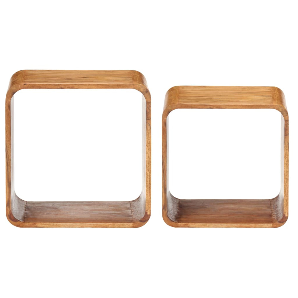 vidaXL End Tables 2 pcs. Solid Wood with Honey Finish
