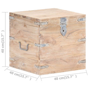vidaXL Trunk 40x40x40 cm Solid Acacia Wood