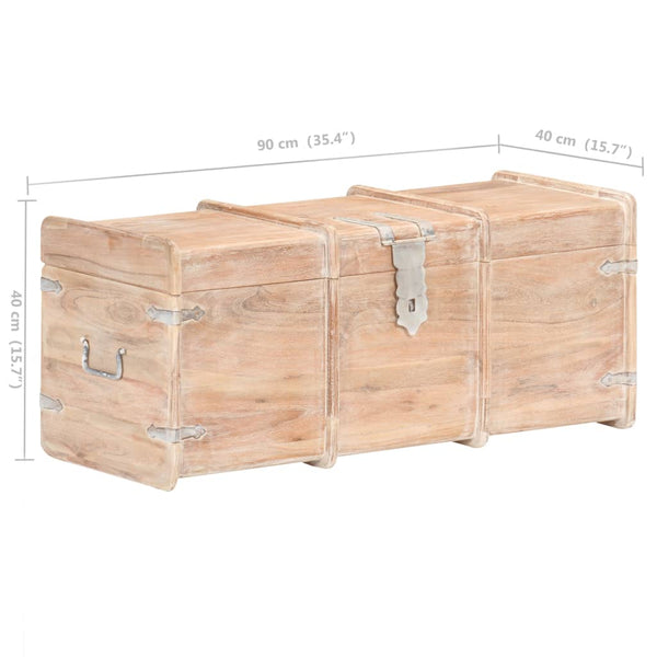 vidaXL Solid Acacia Wood Storage Chest 90x40x40 cm