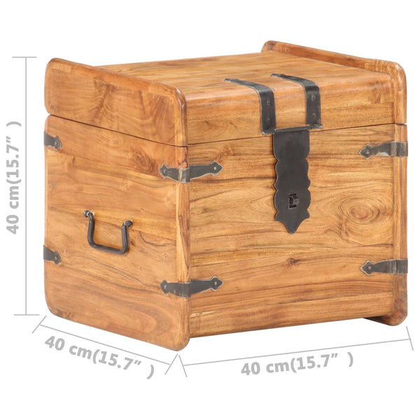 vidaXL Storage Chest 40x40x40 cm Solid Acacia Wood