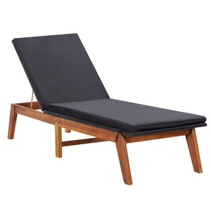 vidaXL Sun Loungers 2 pcs. with Table Poly Rattan and Solid Acacia Wood