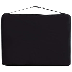 vidaXL Foldable Massage Table 2-Zone Aluminum Frame Black and Pink
