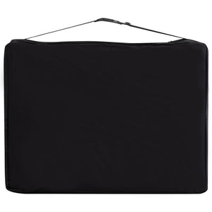 vidaXL Foldable 3-Zone Massage Table with Aluminum Frame Black Beige