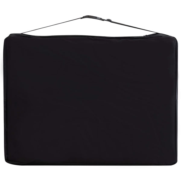 vidaXL 3-Zone Foldable Massage Table Aluminum Frame Black and Red