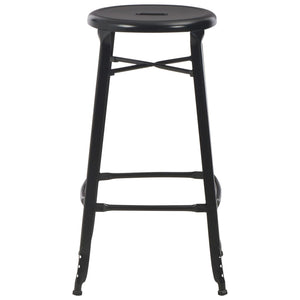 vidaXL Bar Stools 6 pcs Black Steel