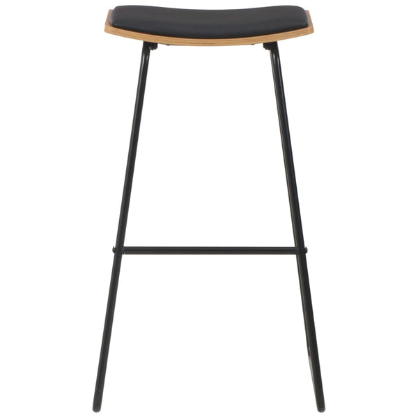 vidaXL Bar Stools 4 pcs Black Faux Leather
