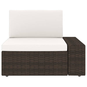 vidaXL 5-piece Garden Lounge Set Poly Rattan Brown