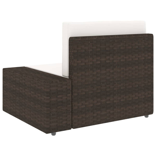 vidaXL 5-piece Garden Lounge Set Poly Rattan Brown