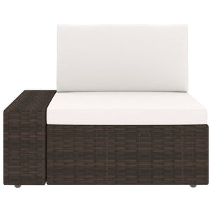 vidaXL 5-piece Garden Lounge Set Poly Rattan Brown