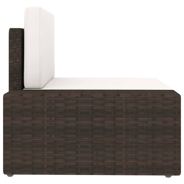 vidaXL 5-piece Garden Lounge Set Poly Rattan Brown