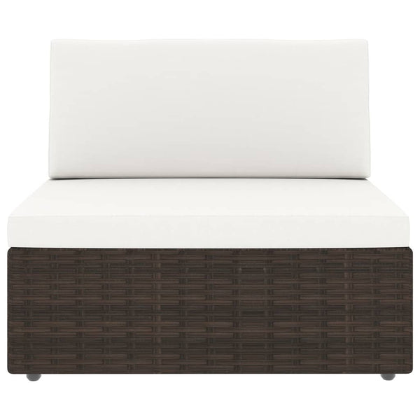 vidaXL 4-Piece Garden Lounge Set Poly Rattan Brown