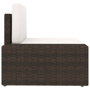vidaXL 8-piece Garden Lounge Set Poly Rattan Brown