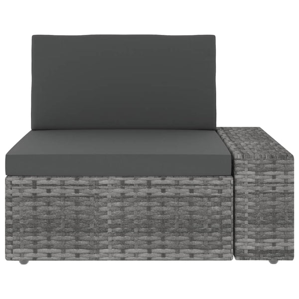 vidaXL 8-Piece Garden Lounge Set Poly Rattan Grey