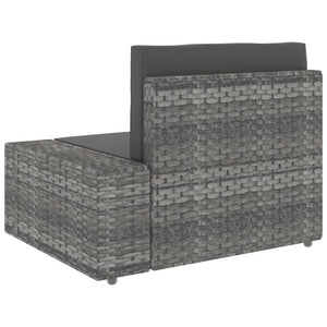 vidaXL 4-Piece Garden Lounge Set Poly Rattan Grey