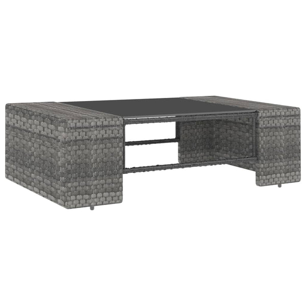 vidaXL 5-Piece Garden Lounge Set Poly Rattan Grey