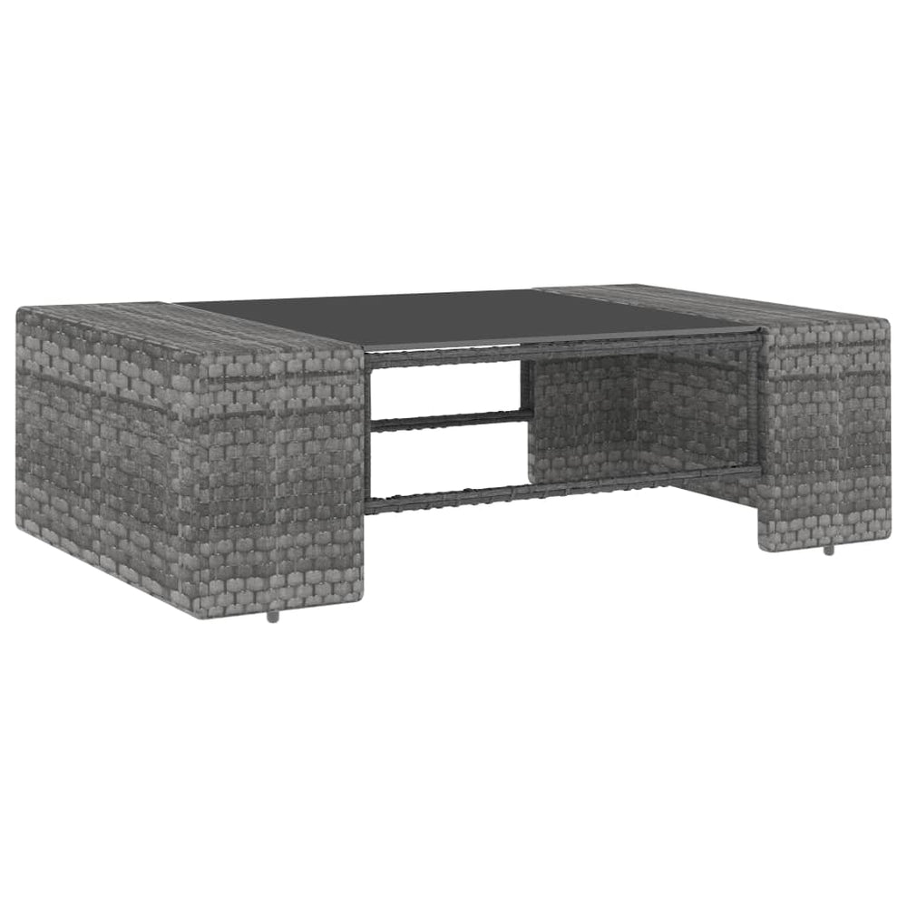vidaXL 10-pc. Garden Lounge Set Poly Rattan Grey