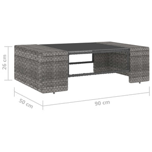 vidaXL 10-pc. Garden Lounge Set Poly Rattan Grey