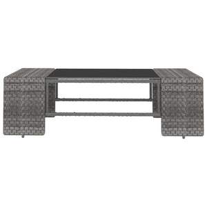 vidaXL 10-pc. Garden Lounge Set Poly Rattan Grey