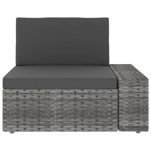 vidaXL 10-pc. Garden Lounge Set Poly Rattan Grey
