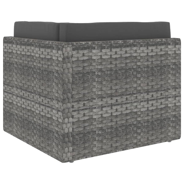 vidaXL 7-Piece Garden Lounge Set Poly Rattan Grey