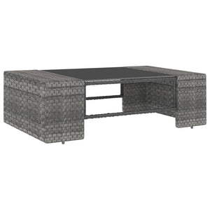 vidaXL 7-Piece Garden Lounge Set Poly Rattan Grey