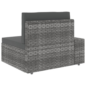 vidaXL 10-pc. Garden Lounge Set Poly Rattan Grey