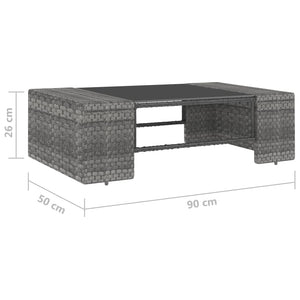 vidaXL 10-pc. Garden Lounge Set Poly Rattan Grey