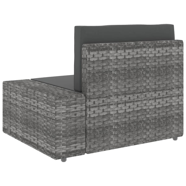 vidaXL 10-pc. Garden Lounge Set Poly Rattan Grey
