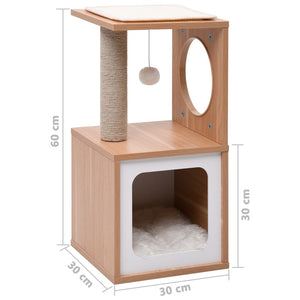 vidaXL Cat Scratching Post with Sisal Scratch Mat 60 cm