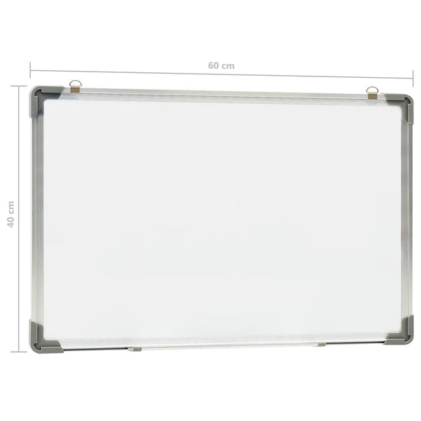 vidaXL Magnetic Whiteboard White 60 x 40 cm Steel
