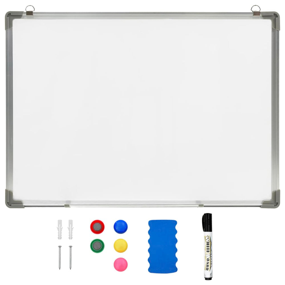 vidaXL Magnetic Whiteboard White 70 x 50 cm Steel