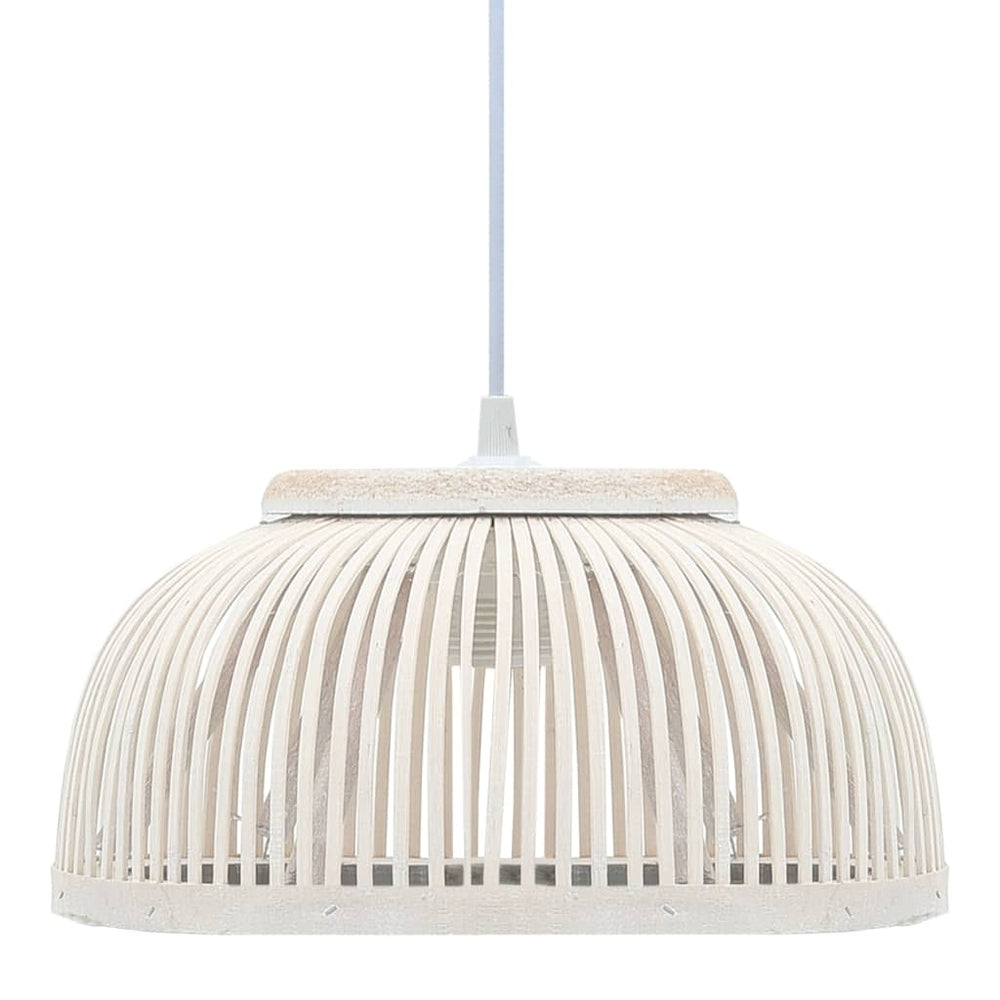 vidaXL Pendant Lamp Bamboo 40W 34x14.5 cm Half Round E27